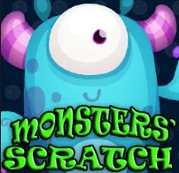 Spelthumbnail Monsters Scratch — voorbeeldillustratie